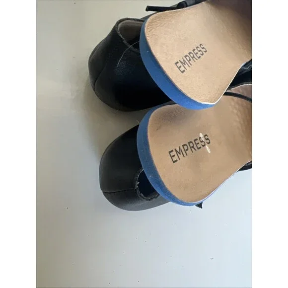 Empress Square Toe Ballet Flat Soft Black Leather Comfort Minimalist Size 10 - Picture 9 of 9